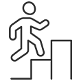 Icon representing a bar chart, symbolizing data analysis or statistics.